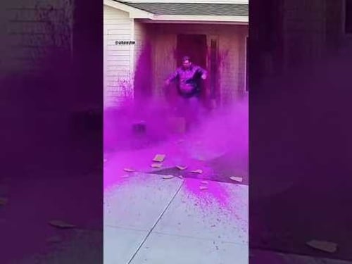 Porch Pirate gets a taste of #instantkarma and it’s Purple