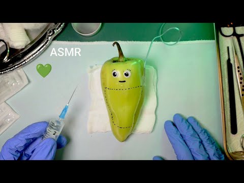 Polypectomy on Green Pepper | ASMR Realistic Surgery