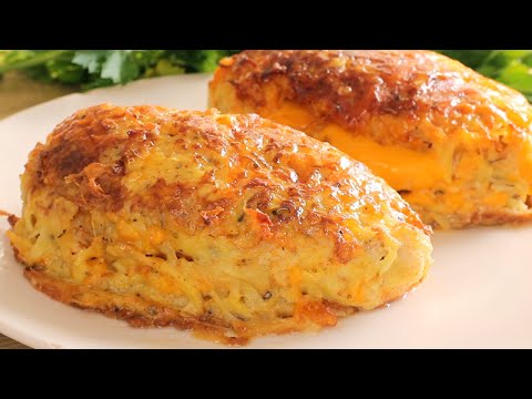 I have never eaten such juicy chicken fillet. Chicken breast with potatoes and cheese. Yummy!