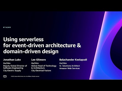 AWS re:Invent 2023 - Using serverless for event-driven architecture & domain-driven design (NTA203)