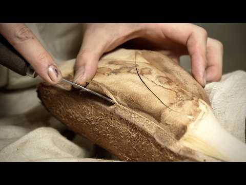 Making Classic Slip-On Shoes in Hand-Dyed Embossed Leather