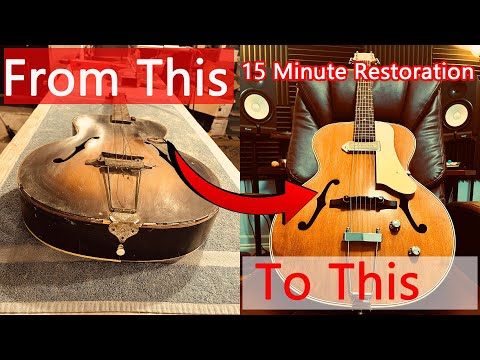 Abandoned Archtop Guitar Gets Stunning Makeover!