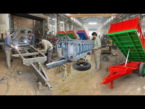Skilled Pakistani Mechanics Build a Heavy-Duty Hydraulic Tractor Trolley | Real Engineering Skills
