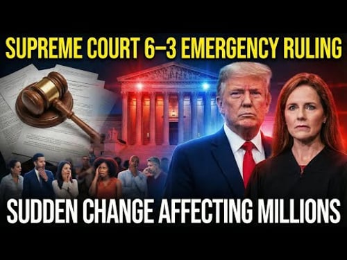 Supreme Court 6–3 Emergency Ruling Shakes the Nation | A Sudden Change Affecting Millions!