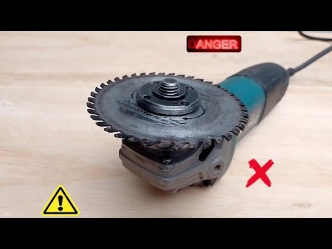 Caution: Be very careful when using an electric angle grinder with this disc