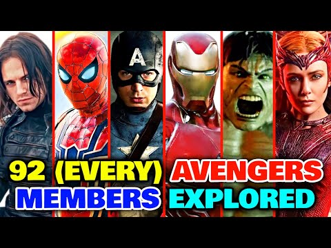 92 (Every) Avengers Members Till This Date - Explored - Mega Avengers List