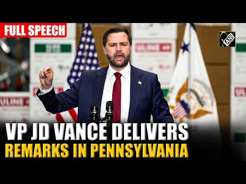 US Vice President JD Vance delivers remarks in Alburtis, Pennsylvania, highlights economics policies