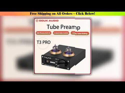 Douk Audio T3 PRO Mini MM RIAA Phono Turntable Preamp Line Level Amp HiFi Stereo RCA Valve Tube
