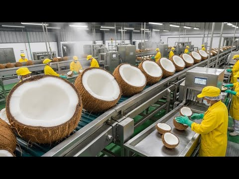 Inside the Factory: How Coconuts Are Turned into Delicious Coconut Milk (Full Process Factory) 2026