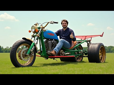 Building a "Super Tractor" from Old Motorcycle Engines Scrap Wood | Part 1: Test Run - Will It Work?