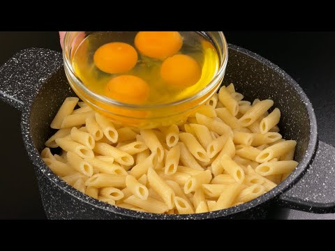 Quickest recipe! I cook it almost every day! Pasta and eggs?