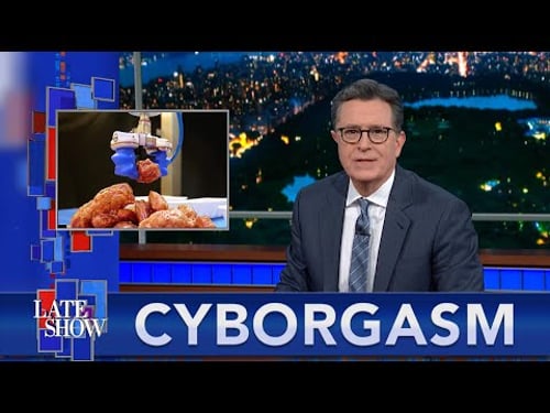 Stephen Colbert’s Cyborgasm: Home Security Drones | How Do Robots Handle Chicken Wings?