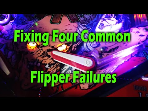 Fixing Four Flipper Failures - Pinball Repair in the Arcade.