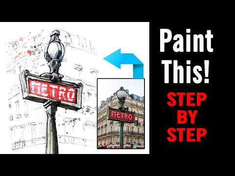 How to Start with Watercolour - Step by Step Urban Sketching