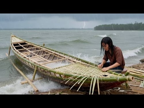 Talented young woman built a STORM-RESISTANT BOAT from bamboo in 98 days | By @HoangThiLuyen22