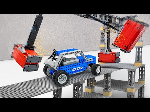 Wipeout Challenge: LEGO Car vs. Destruction Hammer | FM Lego Technic