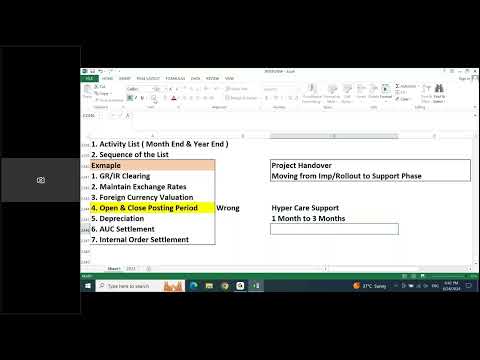 SAP S/4 HANA FICO: Interview Preparation for Month End & Year End Activities 01