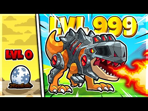 I Evolved A Giant MECH T-REX in Dino Bash 2