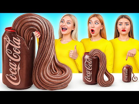 Big, Medium and Small Plate Challenge | Smart Gadgets vs Hacks by Super Hyper DO