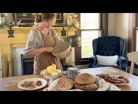 I Made Sourdough Bread like they did 200 years ago- No measuring, and no scale. -Ancient Method