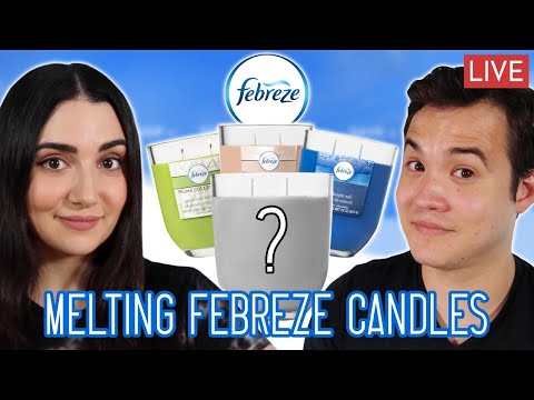Melting All The Febreze Candles Together Live