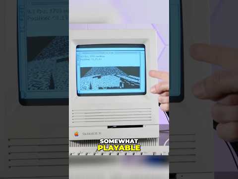 Playing Minecraft on a 1980's Macintosh