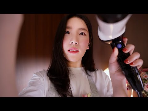 ASMR Cozy & Relaxing Haircut ๐ด๐งก Scalp Check, Massage, Shampoo, Hair brushing, Hair wash
