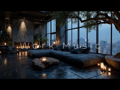 Deep Work Music for Focus - Cozy Loft City Night Ambiance & Productive Study