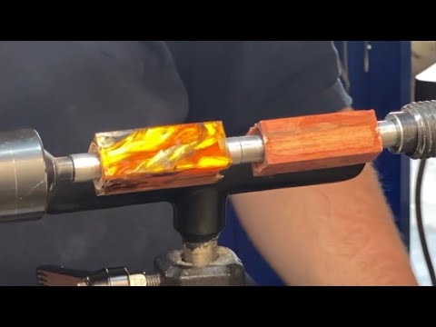 Acrylic VS. Wood. Two Pens One Turn.