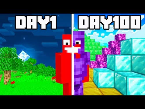 I survived 100 days getting rich in Hardcore Minecraft!