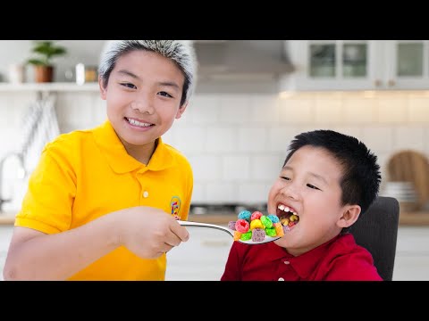 Eric's Big Brother Lesson: Helping Kaden with Slime Mess & Secret Handshakes!