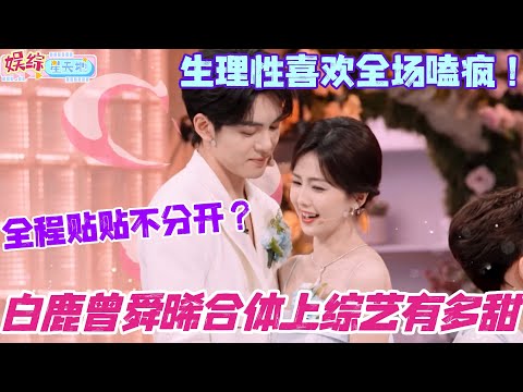 白鹿曾舜晞上综艺有多甜!玩游戏全程贴贴不分开 生理性喜欢全场嗑疯!#白鹿 #曾舜晞 #临江仙 #cdrama #你好星期六 #综艺 #bailu