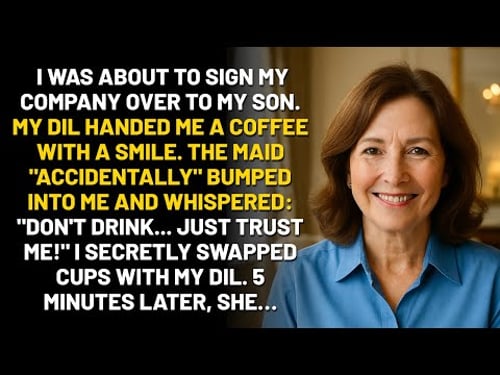 My DIL Gave Me Coffee Before The Meeting. The Maid Spilled It On Purpose. It Saved My Life...