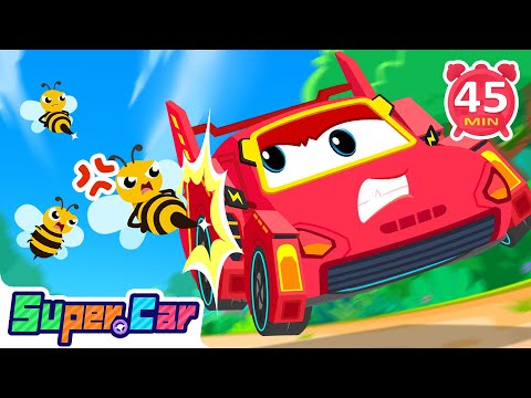 愤怒的蜜蜂|蜜蜂為什麼生氣了?🐝💢|情緒管理 😤|動物觀察 🔍|兒童故事 📖|超級汽車 🚗