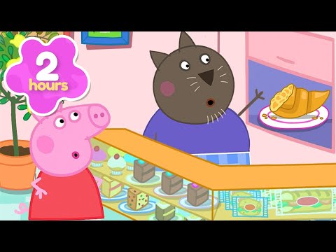 Mr Cat's YUMMY Cafe ๐ฅ Secret Snack Passage! ๐ฐ Peppa Pig Full Episodes | 2 Hours