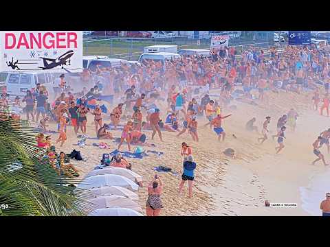 20 Crazy JET BLASTS 🤣💨✈️ 1 year Maho Beach Cam