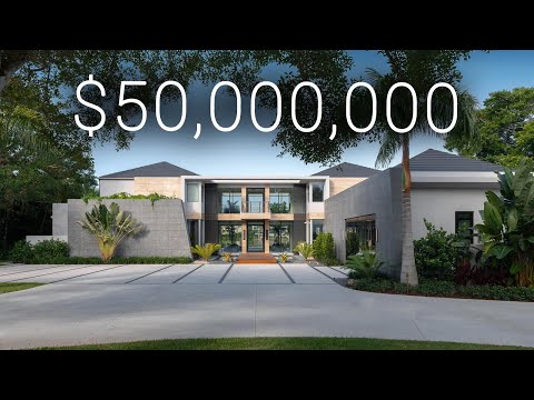 INSIDE a $50,000,000 PRIVATE MEGA MANSION on the WATER in Jupiter Island