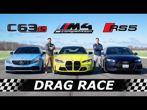 2021 BMW M4 Competition vs Audi RS5 vs Mercedes-AMG C63S // DRAG & ROLL RACE