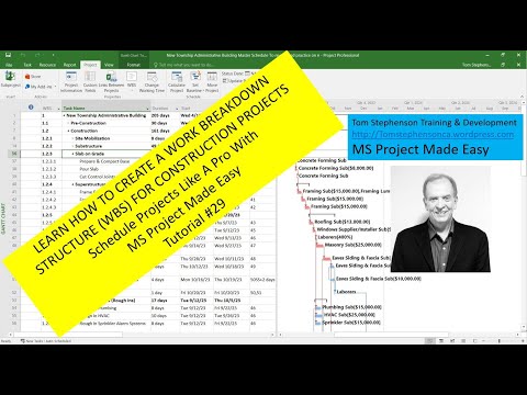 LEARN HOW TO CREATE A WORK BREAKDOWN STRUCTURE (WBS) FOR CONSTRUCTION PROJECTS, MS PROJECT MADE EASY