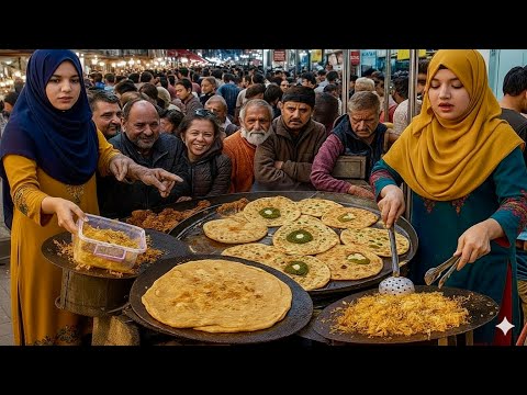 Beautiful Girls Selling Parathas on Roadside - You Won't Believe Her Story | Pakistan street food