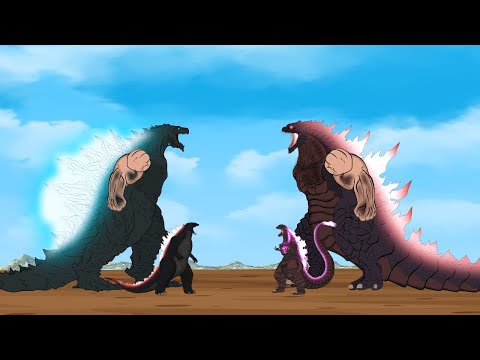 Evolution of GODZILLA x Evolution of SHIN GODZILLA 2: Size Comparison / ANIMATION
