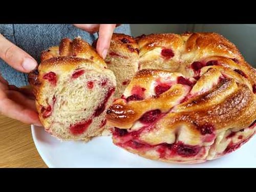 The most delicious RASPBERRY bread, incredibly easy and tasty
