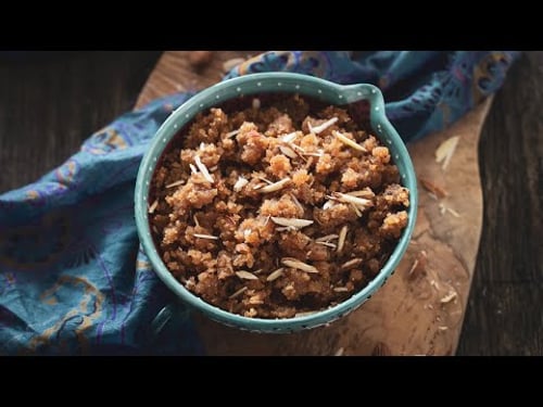 How to Make Badam Sheera | Almond Halwa Without Peeling Almonds