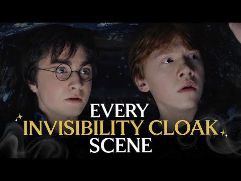 Every Time Harry Uses the Invisibility Cloak | Harry Potter