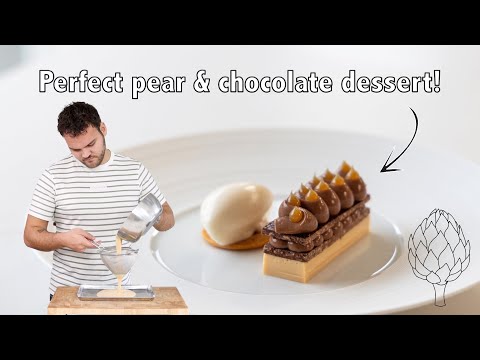 Perfect pear & chocolate dessert! Fine dining pastry recipes