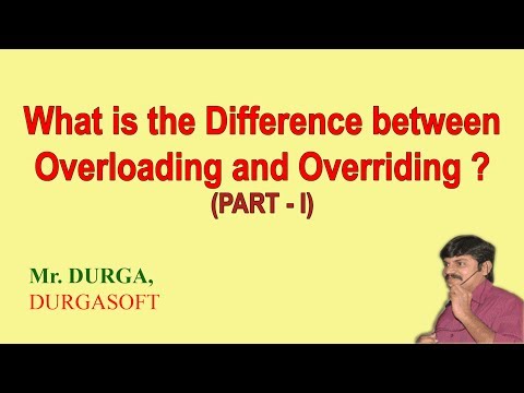 Difference between Overloading and Overriding (part-I)