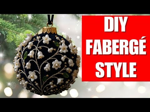 DIY FabergΓ©-Style Christmas Ornament β¨ Full Handmade Process