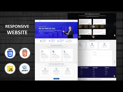 How To Make Responsive Website Design Using HTML CSS & Javascript Step By Step