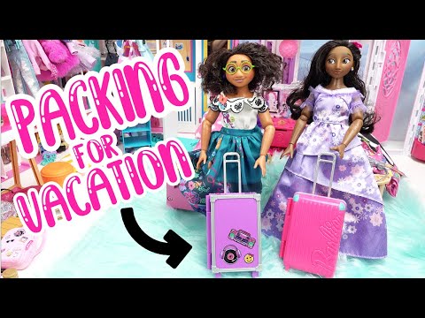 Disney Encanto Mirabel and Isabela Dolls Pack Suitcase for Vacation