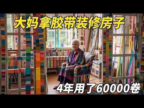 奶奶竟然用胶带装修房子,4年时间用了6万卷胶带!一周就要用300卷!【悦贝电影】